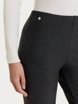 Pantalone a gamba dritta in Compact Neri Donna - Ragno