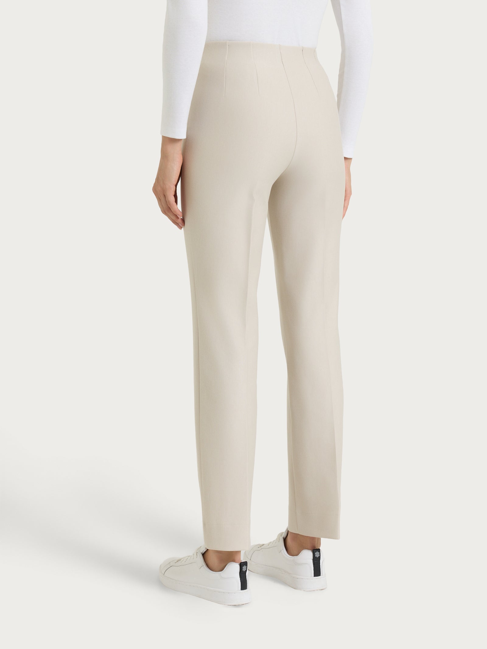 Pantalone a gamba dritta in Compact Bianchi Donna - Ragno