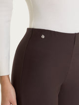 Pantalone a gamba dritta in Compact Marroni Donna - Ragno