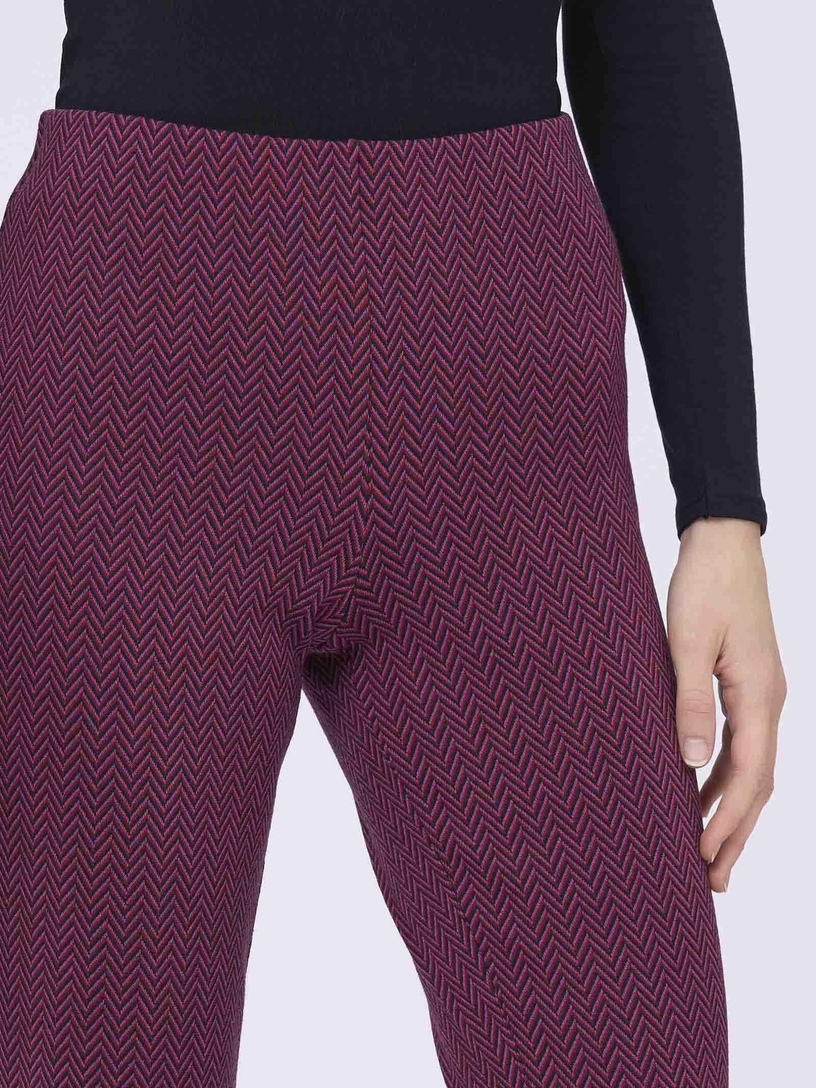 Pantalone a sigaretta in tessuto Eco Jacquard -  - Ragno