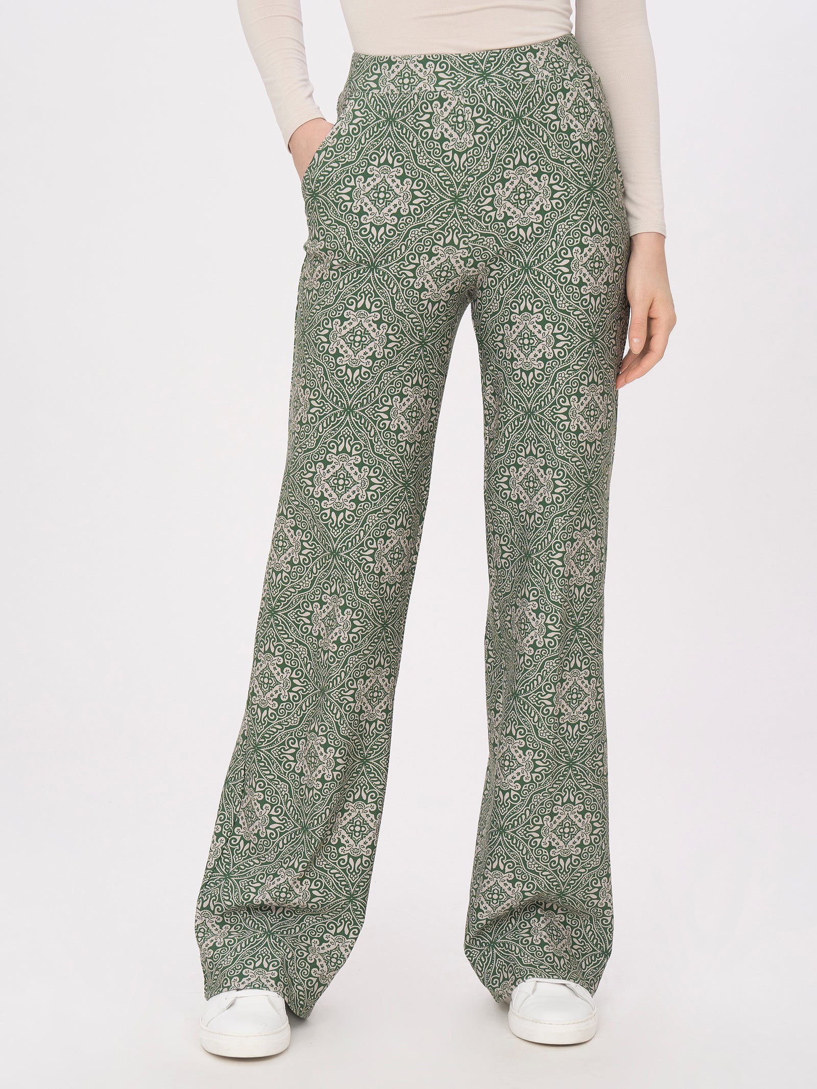 Pantalone a palazzo in Eco Techno Fleece -  - Ragno