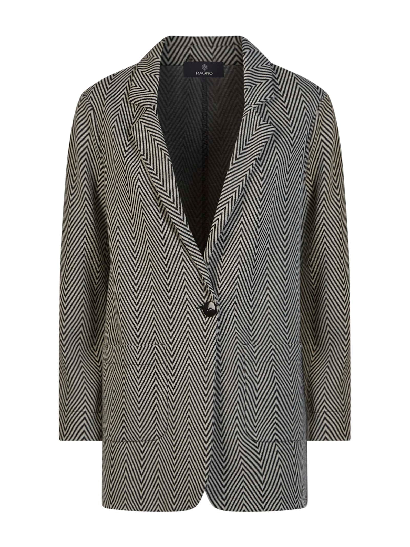 Blazer destrutturato in Eco Jacquard -  - Ragno