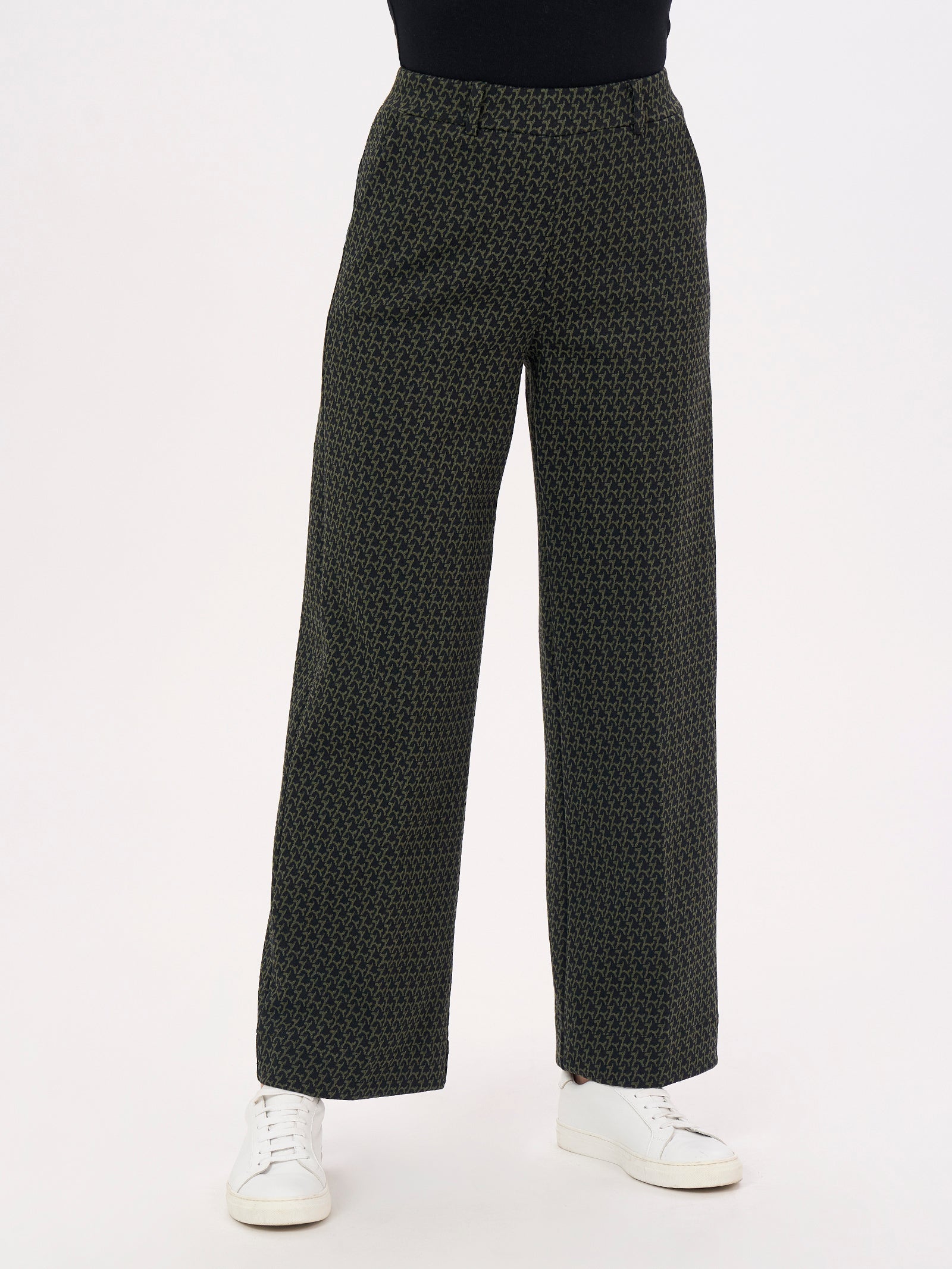 Pantalone ampio in tessuto Eco Jacquard -  - Ragno