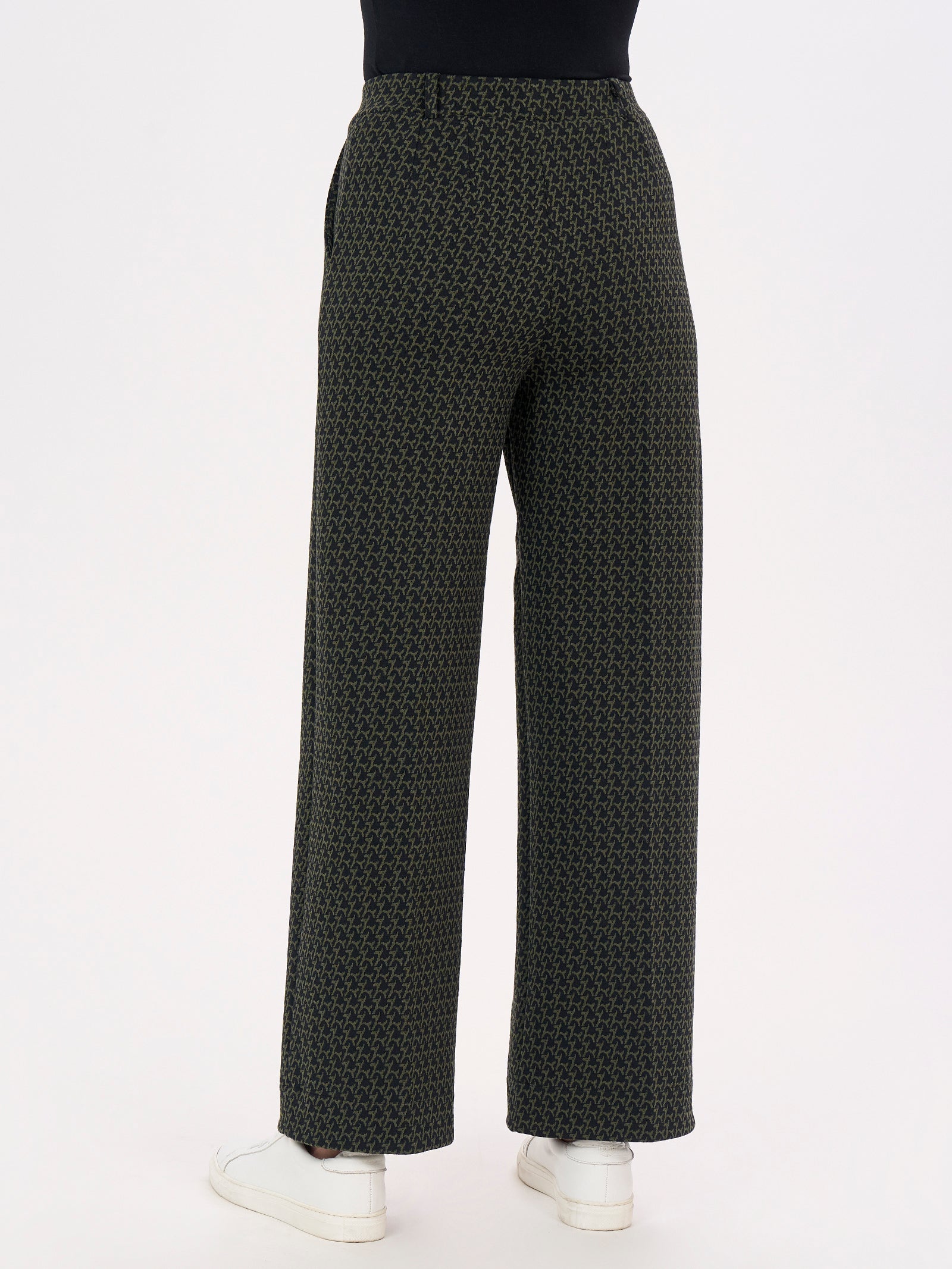 Pantalone ampio in tessuto Eco Jacquard -  - Ragno