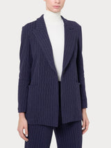 Blazer over destrutturato gessato in tessuto Eco Jacquard -  - Ragno