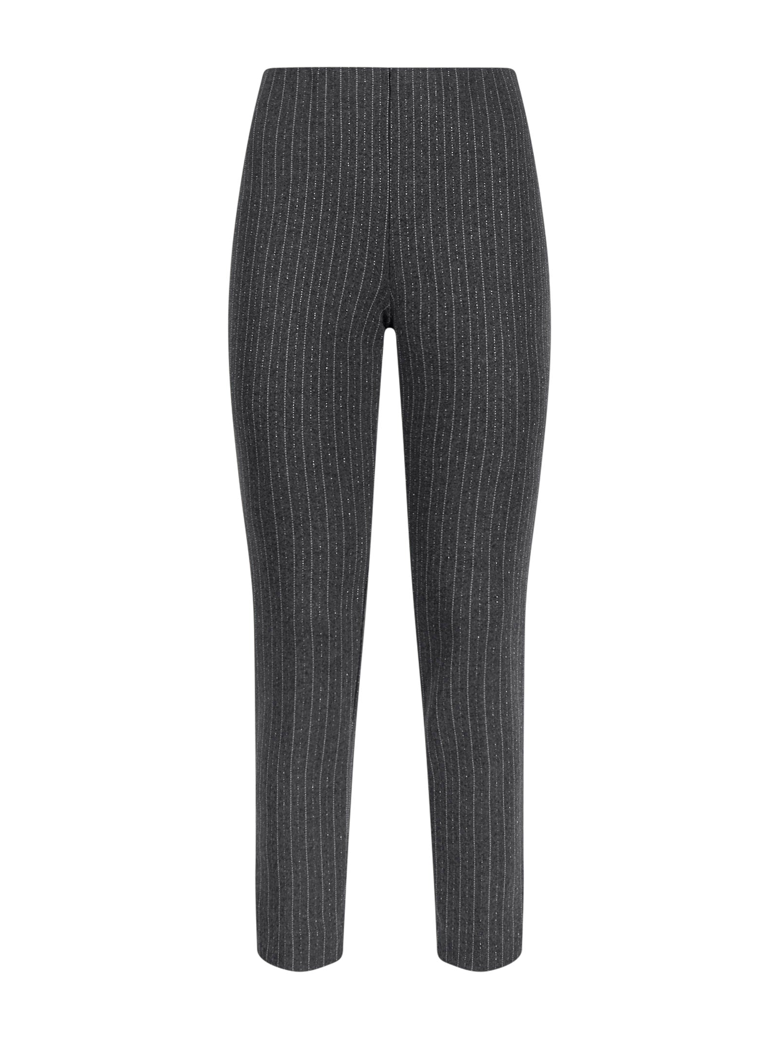 Pantalone gessato a sigaretta in tessuto Eco Jacquard -  - Ragno