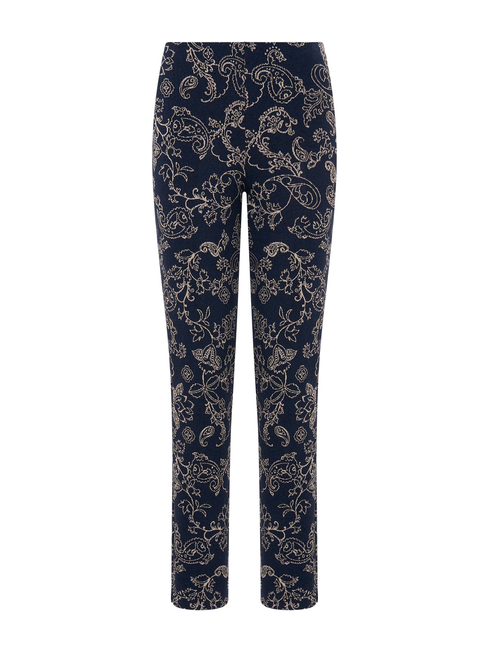 Pantalone a sigaretta in tessuto Eco Jacquard -  - Ragno