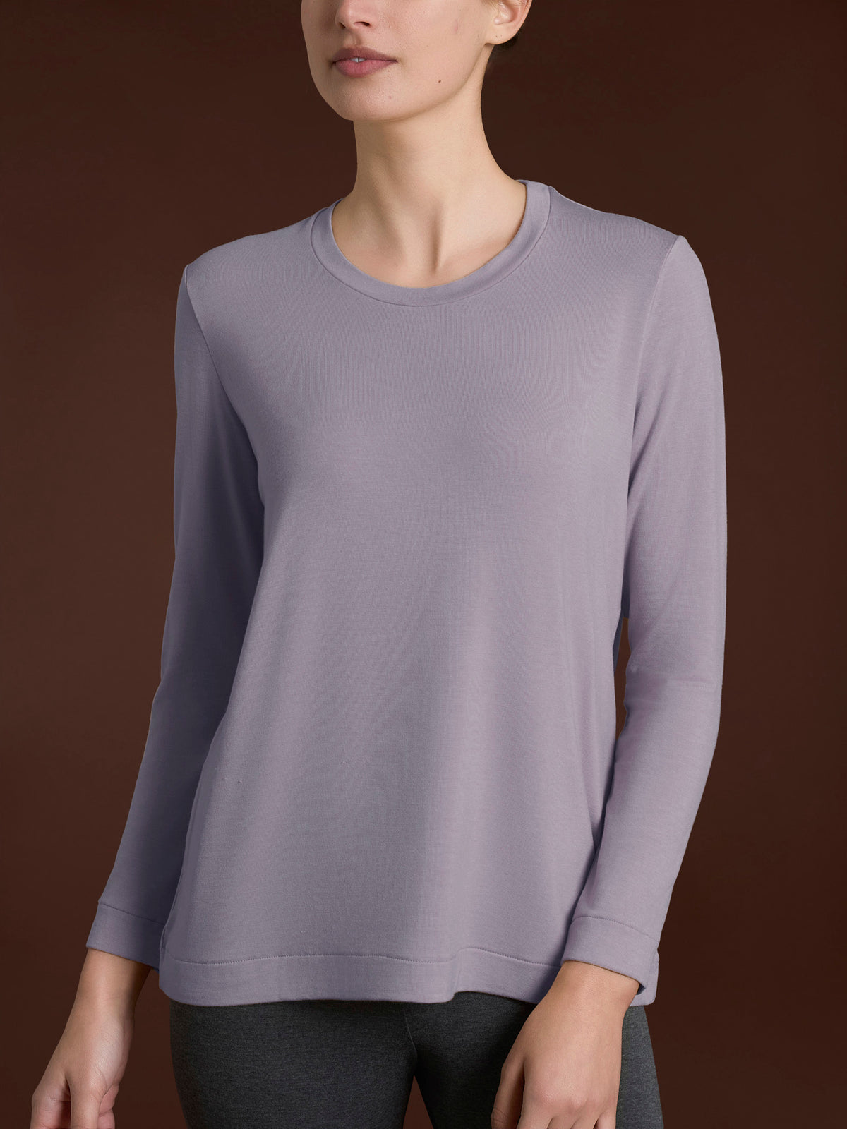 Maglietta girocollo in Jersey Strech Winter Viscosa Rosa Donna - Ragno