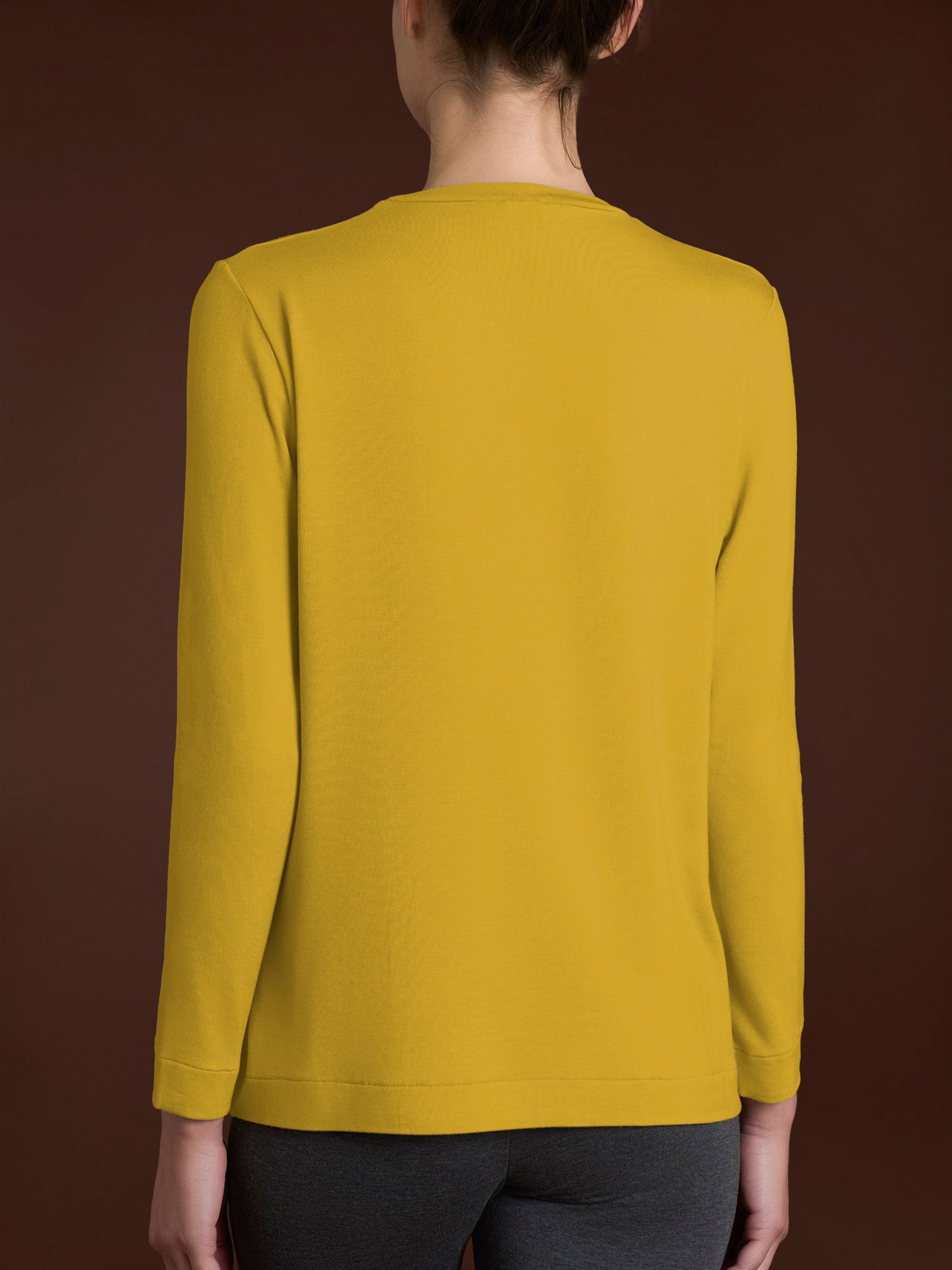 Maglietta girocollo in Eco Viscosa Gialli Donna - Ragno