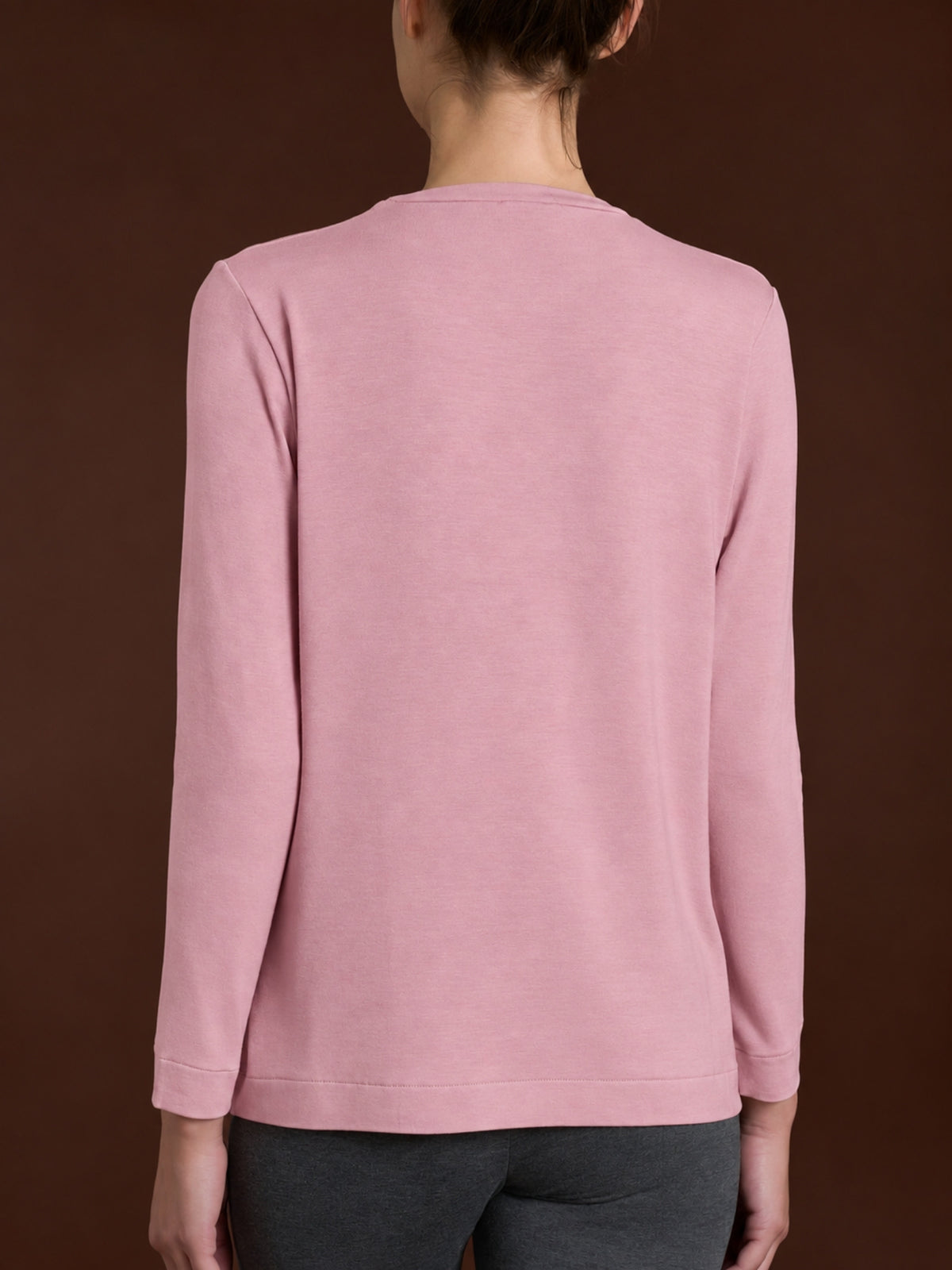 Maglietta girocollo in Jersey Strech Winter Viscosa Rosa Donna - Ragno