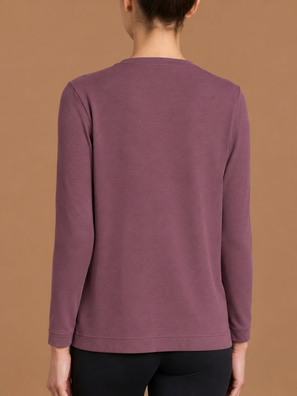 Maglietta girocollo in Jersey Strech Winter Viscosa Viola Donna - Ragno