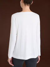 Maglietta con collo a barchetta in Jersey Strech Winter Viscosa Grigi Donna - Ragno