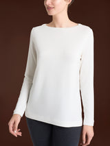 Maglietta con collo a barchetta in Jersey Strech Winter Viscosa Grigi Donna - Ragno