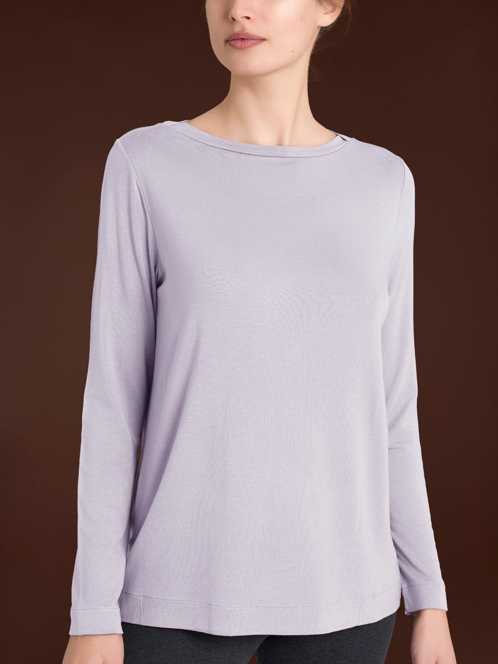 Maglietta con collo a barchetta in Eco Viscosa Rosa Donna - Ragno