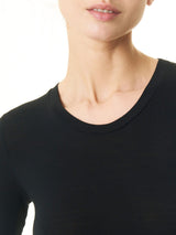 Maglietta girocollo in Tenderwool (86% Modal - 8% Lana Cashmere) Marroni Donna - Ragno