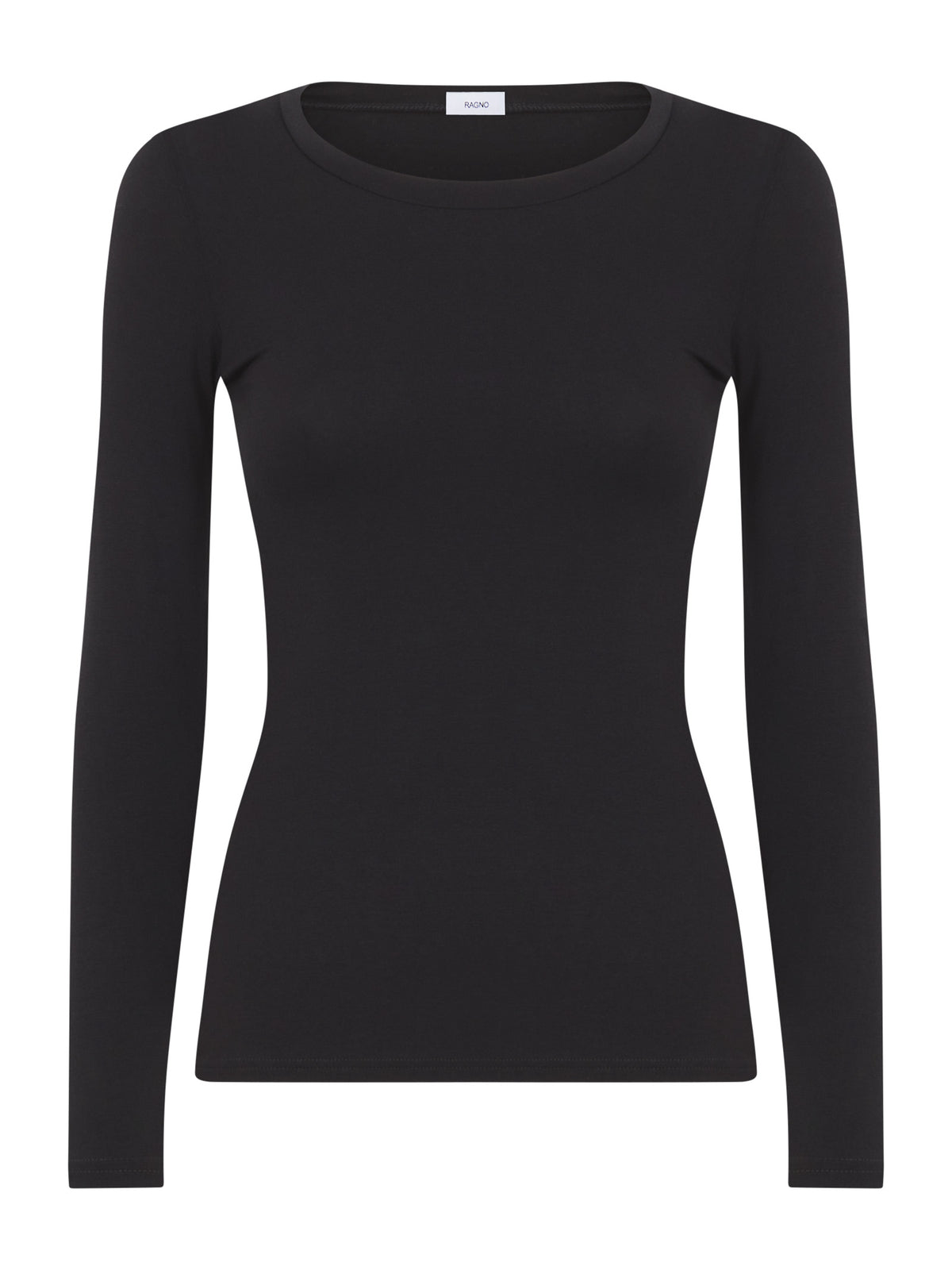 Maglietta girocollo in Tenderwool (86% Modal - 8% Lana Cashmere) Neri Donna - Ragno