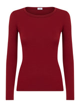 Maglietta girocollo in filato Tenderwool Rossi Donna - Ragno