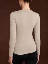Maglietta girocollo in Tenderwool (86% Modal - 8% Lana Cashmere) Grigi Donna - Ragno