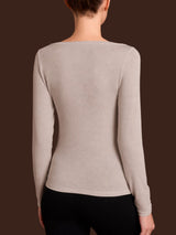 Maglietta con collo a barchetta in filato Tenderwool Grigi Donna - Ragno