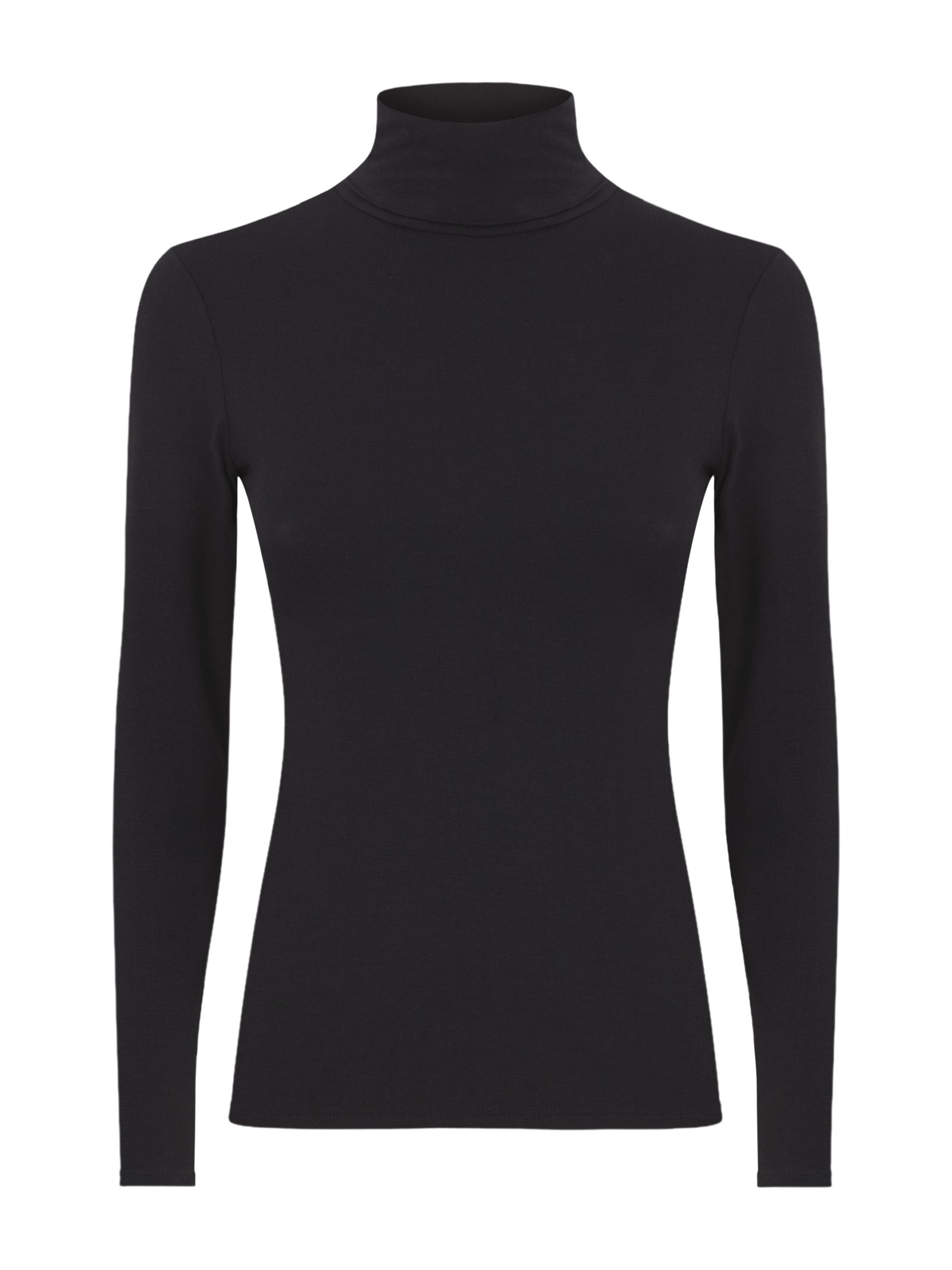 Maglietta con collo dolcevita in filato Tenderwool Neri Donna - Ragno