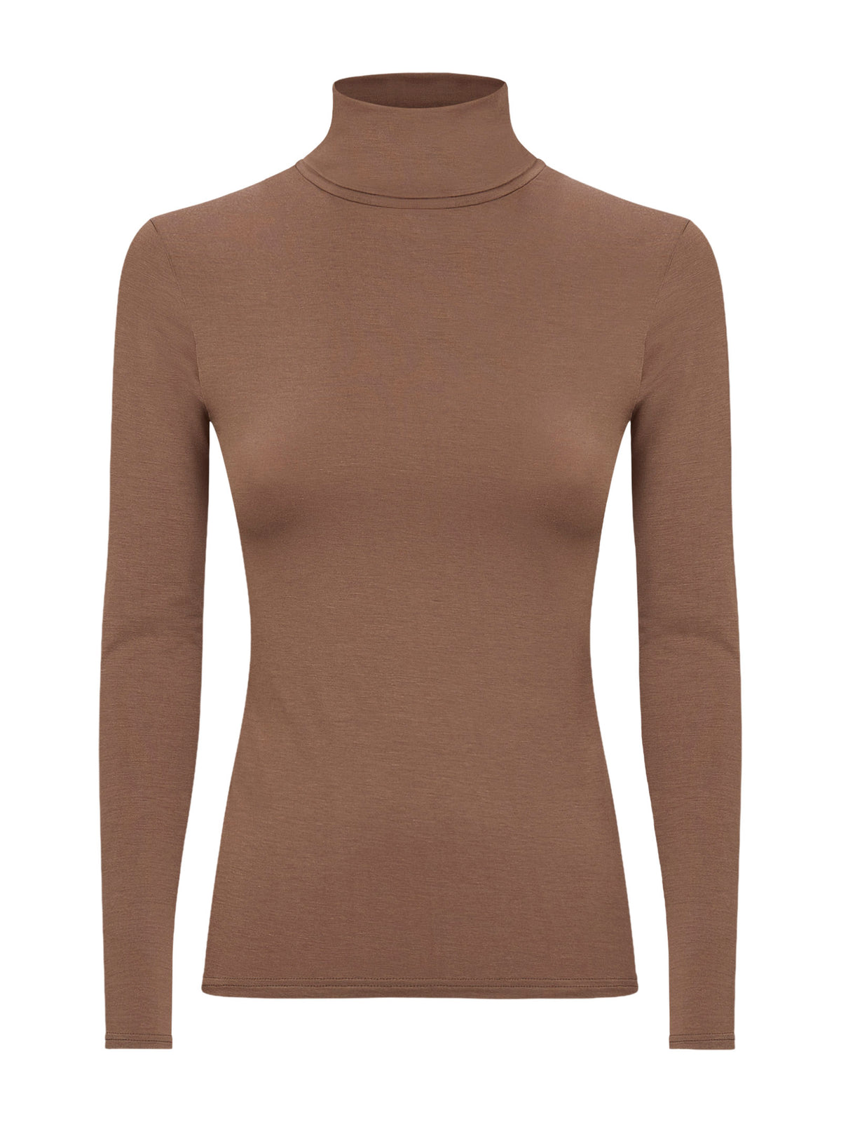 Maglietta con collo dolcevita in Tenderwool (86% Modal - 8% Lana Cashmere) Marroni Donna - Ragno