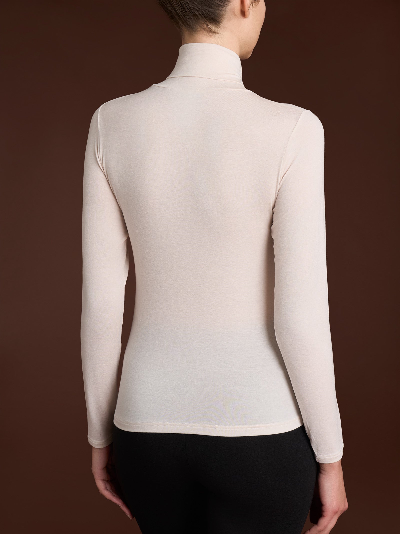 Maglietta con collo dolcevita in filato Tenderwool Grigi Donna - Ragno