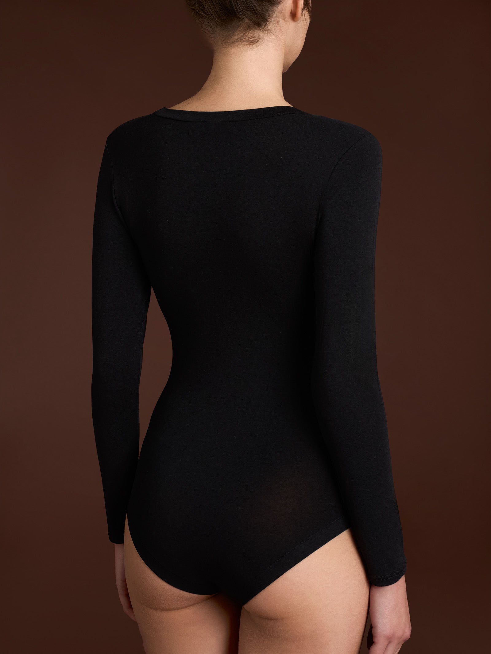 Body girocollo con manica lunga in tenderwool Neri Donna - Ragno
