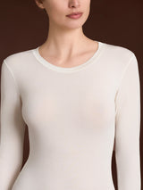 Body girocollo con manica lunga in tenderwool Grigi Donna - Ragno