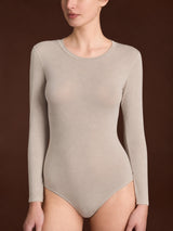 Body girocollo con manica lunga in tenderwool (86% Modal - 8% Lana Cashmere) Grigi Donna - Ragno