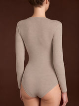Body girocollo con manica lunga in tenderwool (86% Modal - 8% Lana Cashmere) Grigi Donna - Ragno