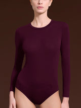 Body girocollo con manica lunga in tenderwool Viola Donna - Ragno