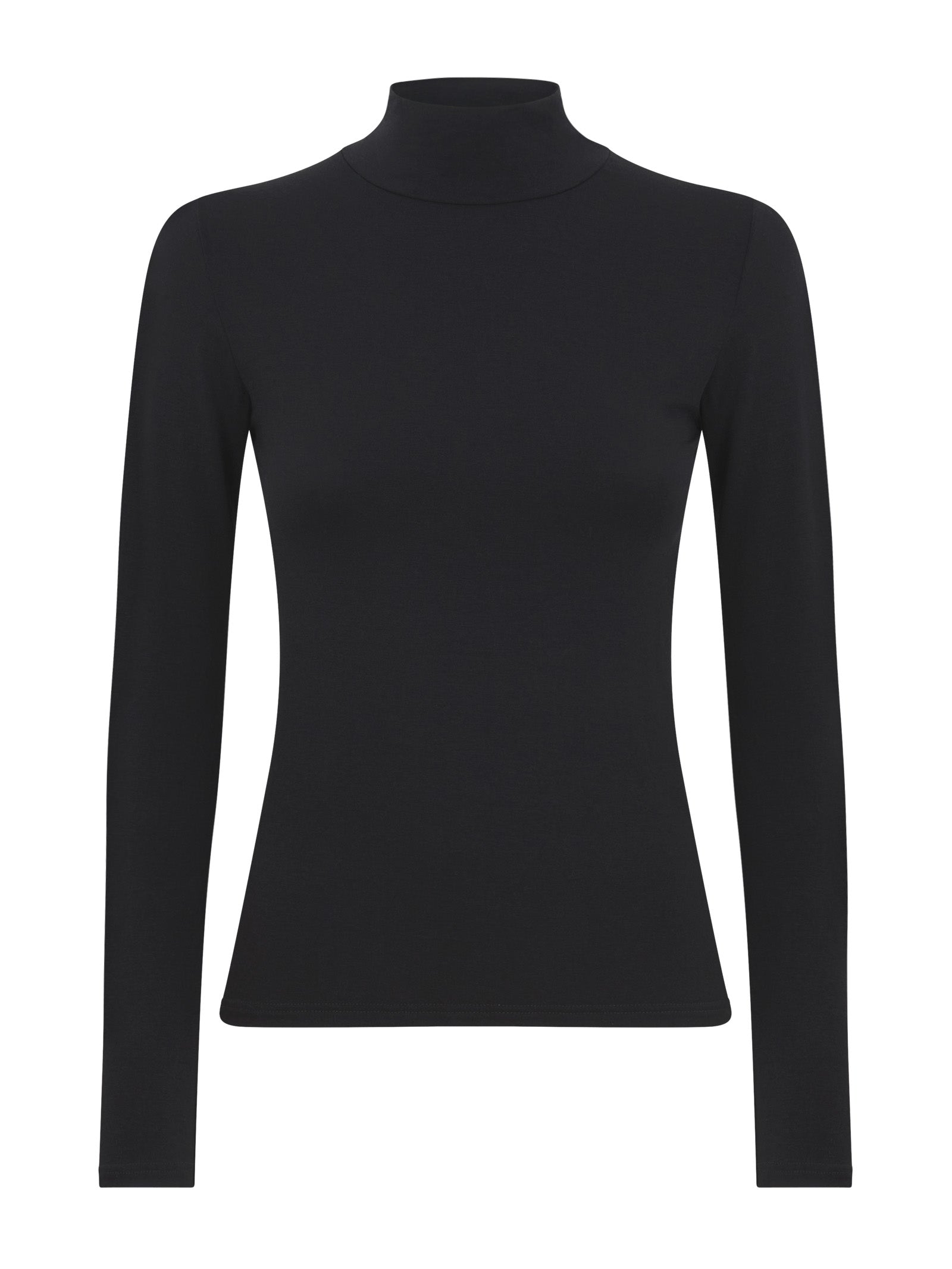 Maglietta con collo lupetto in filato Tenderwool Neri Donna - Ragno