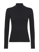 Maglietta con collo lupetto in filato Tenderwool Neri Donna - Ragno