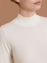 Maglietta con collo lupetto in Tenderwool (86% Modal - 8% Lana Cashmere) Marroni Donna - Ragno