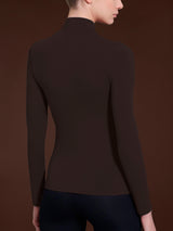 Maglietta con collo lupetto in Tenderwool (86% Modal - 8% Lana Cashmere) Marroni Donna - Ragno