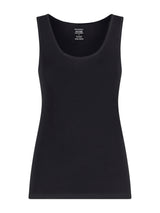 beYOUtiful - Canottiera spalla larga in cotone elasticizzato extra fine Neri Donna - Ragno