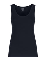 beYOUtiful - Canottiera spalla larga in cotone elasticizzato extra fine Blu Donna - Ragno