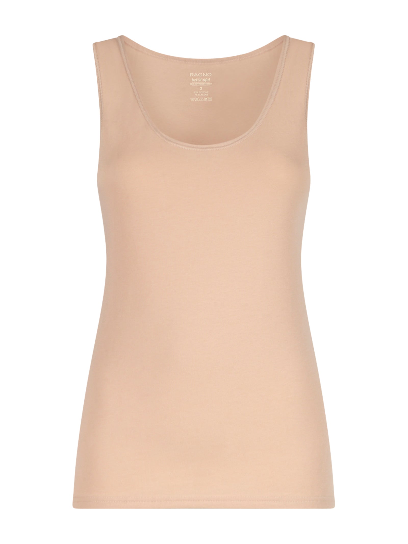 beYOUtiful - Canottiera spalla larga in cotone elasticizzato extra fine Marroni Donna - Ragno