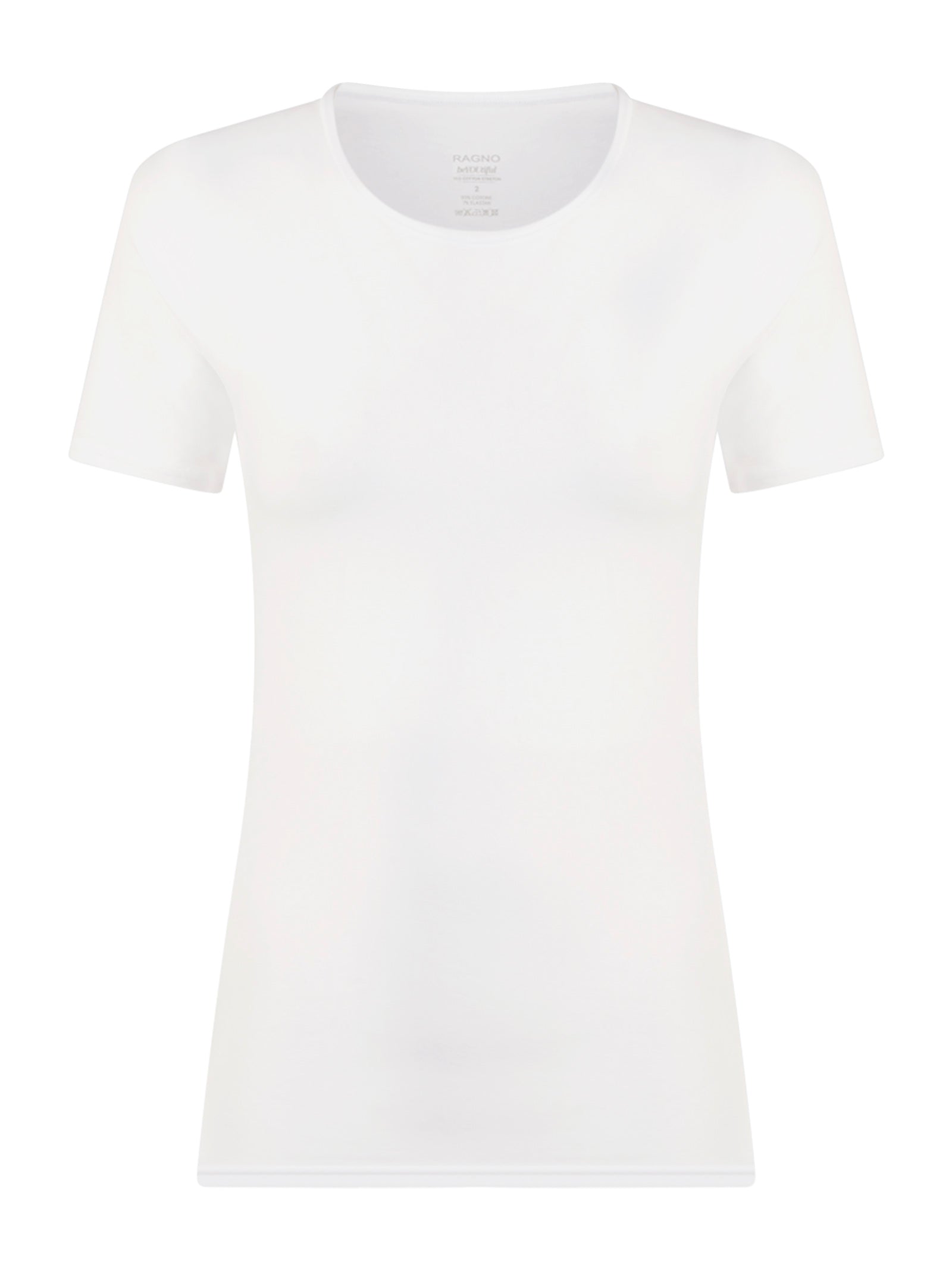 beYOUtiful - Maglietta in cotone elasticizzato extra fine Bianchi Donna - Ragno