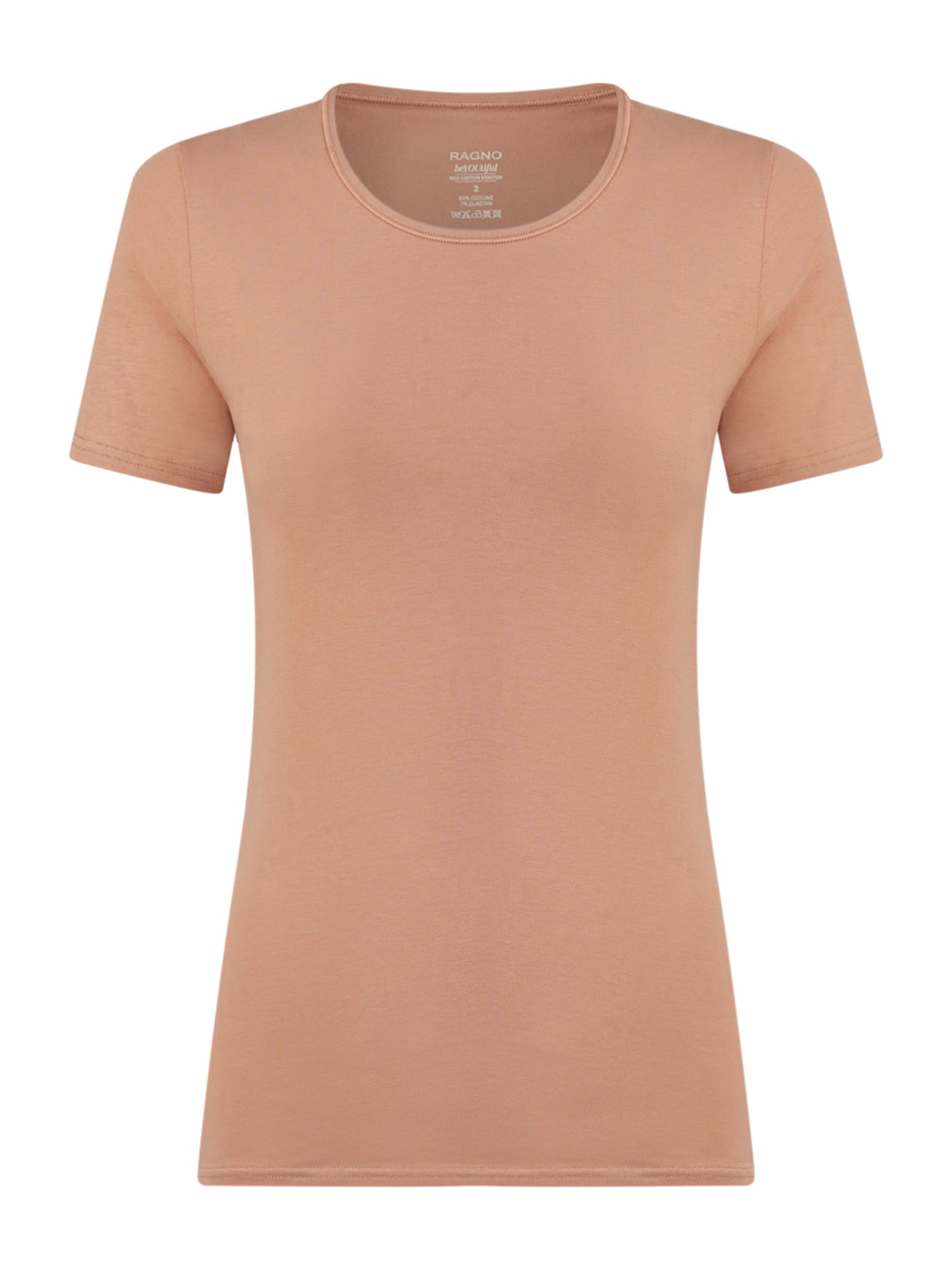 beYOUtiful - Maglietta in cotone elasticizzato extra fine Marroni Donna - Ragno