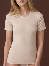 beYOUtiful - Maglietta in cotone elasticizzato extra fine Marroni Donna - Ragno