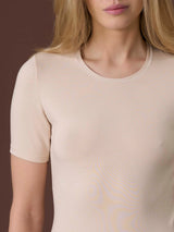 beYOUtiful - Maglietta in cotone elasticizzato extra fine Marroni Donna - Ragno
