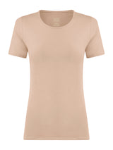 beYOUtiful - Maglietta in cotone elasticizzato extra fine Marroni Donna - Ragno