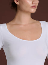beYOUtiful - Maglietta a manica lunga in cotone elasticizzato extra fine Marroni Donna - Ragno