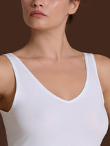 beYOUtiful - Canottiera in cotone elasticizzato extra fine Bianchi Donna - Ragno