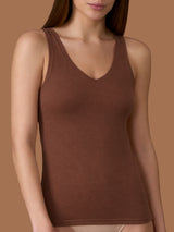 beYOUtiful - Canottiera in cotone elasticizzato extra fine Marroni Donna - Ragno