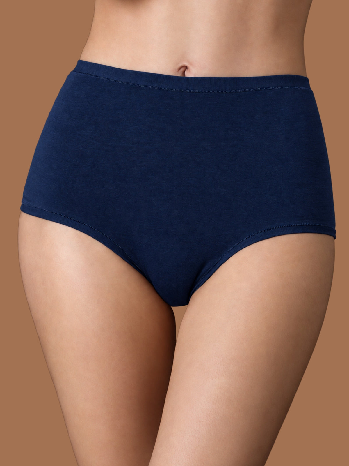 beYOUtiful - Slip alto in cotone elasticizzato extra fine Blu Donna - Ragno