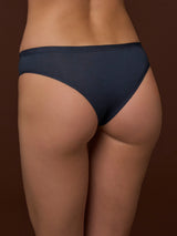 beYOUtiful - Slip brasiliano in cotone elasticizzato extra fine Blu Donna - Ragno