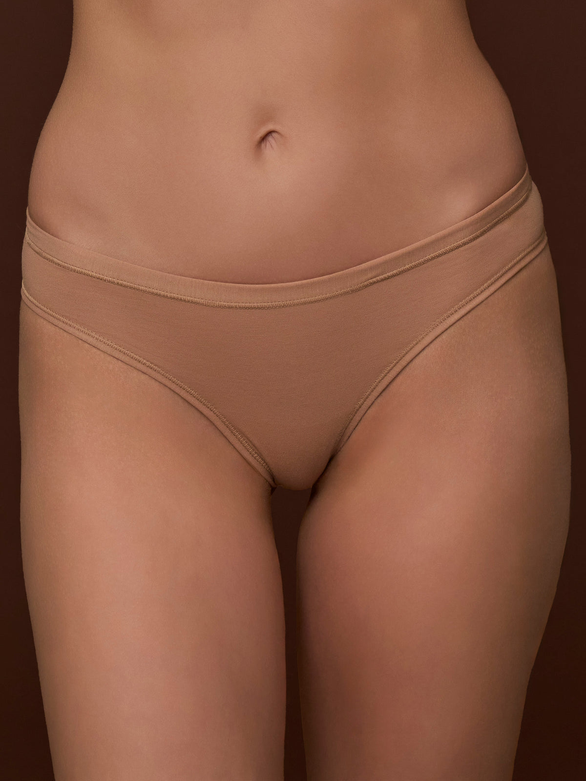 beYOUtiful - Slip brasiliano in cotone elasticizzato extra fine Marroni Donna - Ragno
