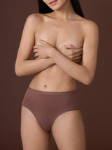 beYOUtiful - Slip alto in cotone elasticizzato extra fine Marroni Donna - Ragno